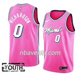 Camiseta Niños Miami Heat Josh Richardson 0 2018-19 Nike Rosa Swingman